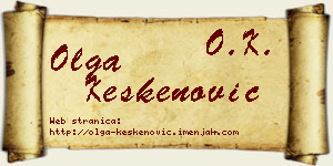 Olga Keskenović vizit kartica